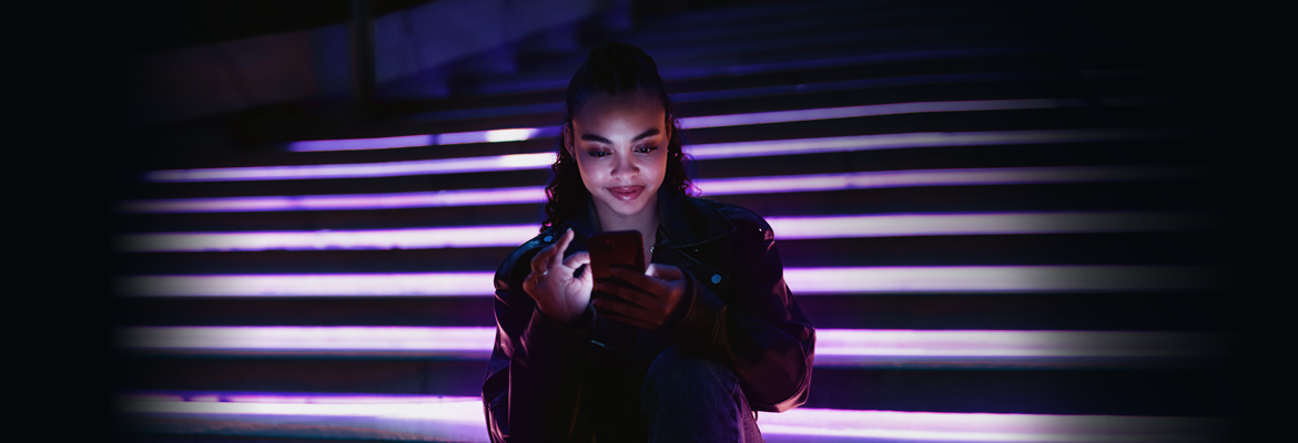 Woman looking at phone